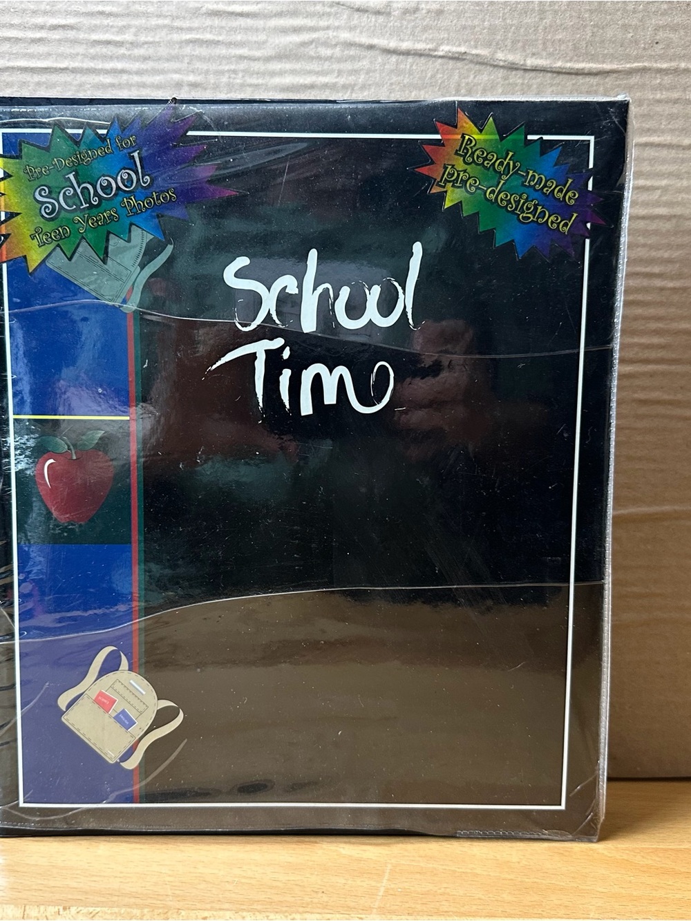 School Time Black Scrap Book